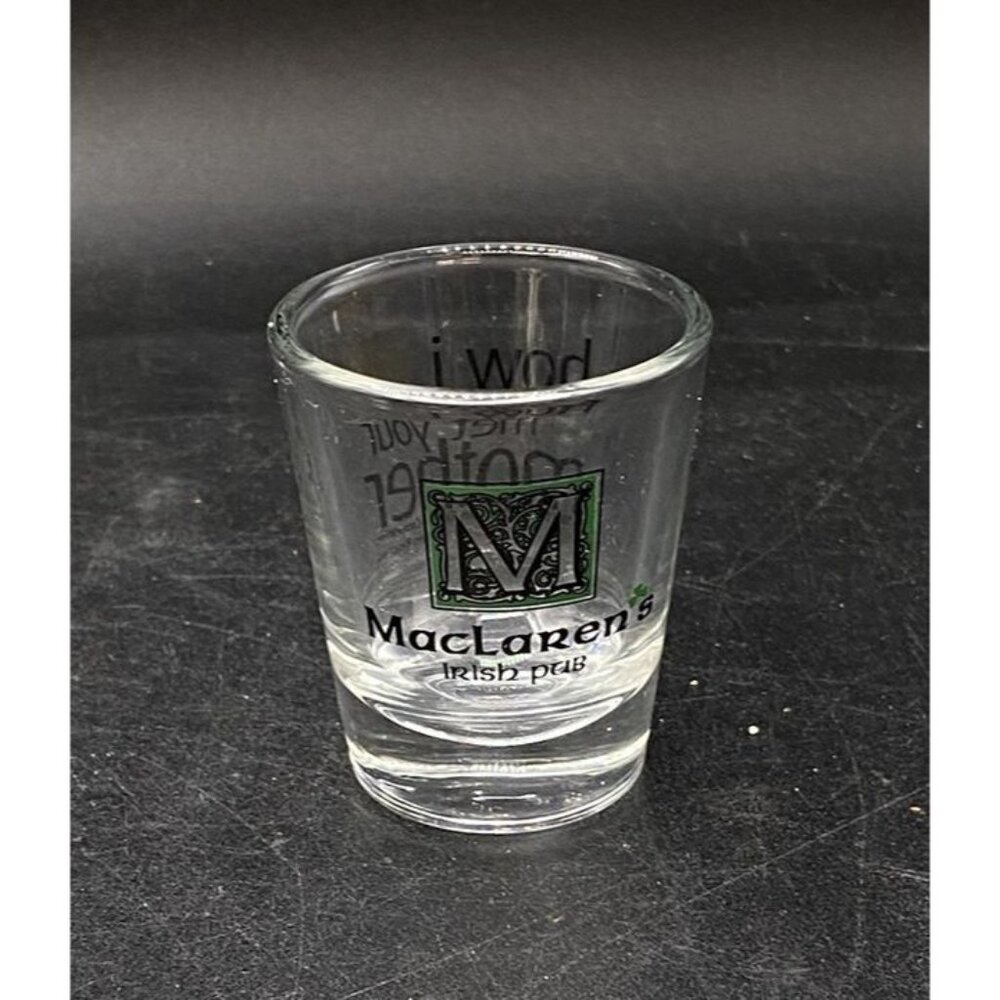How I Met Your Mother MacLaren’s Irish Pub Clear Shot Glass TV Show Swag